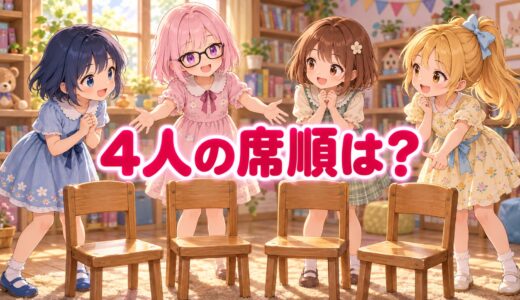 【論理クイズ】4人の席順は？