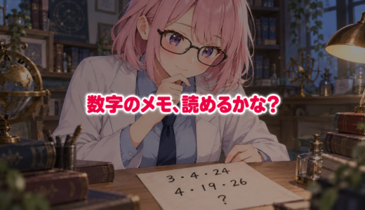 【暗号クイズ】数字のメモ、読めるかな？