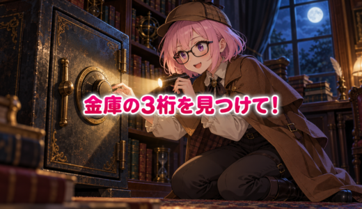 【論理クイズ】金庫の3桁を見つけて！