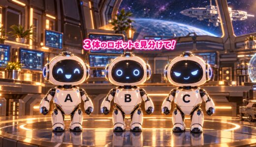 【最高難度・論理クイズ】3体のロボットを見分けて！